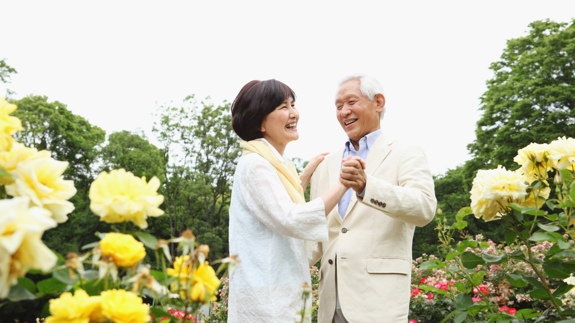 Two people dancing in a community setting